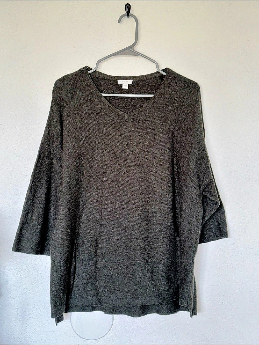pure Jill Brown Tunic Sweater Size Small Like New